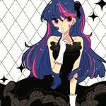  bad_id bad_pixiv_id dress formal gloves hair_ribbon long_hair multicolored_hair my_little_pony my_little_pony_friendship_is_magic pasikon personification ribbon twilight_sparkle 