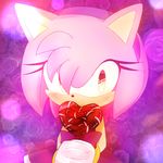  1girl amy_rose artist_request blush female hedgehog looking_at_viewer mammal sega solo sonic_(series) sonic_the_hedgehog 