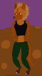  anthro digital drawing hyena mammal red_eyes sylversin_(artist) 