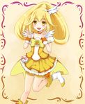  :d bad_id bad_pixiv_id blonde_hair bow choker cure_peace double_v hair_flaps hair_ornament kay_(utd) kise_yayoi long_hair looking_at_viewer magical_girl open_mouth precure shorts shorts_under_skirt skirt smile smile_precure! solo standing standing_on_one_leg v yellow yellow_bow yellow_eyes yellow_shorts yellow_skirt 