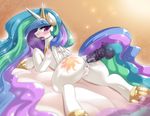  2014 anus balls butt cum cutie_mark disembodied_penis equine female feral freedomthai friendship_is_magic fur hair horn long_hair male mammal multi-colored_hair my_little_pony on_stomach penis princess_celestia_(mlp) pussy vein white_fur winged_unicorn wings 