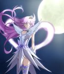  boots choker cure_moonlight dress earrings eyelashes hair_ornament happy heart heartcatch_precure! jewelry knee_boots kneehighs long_hair looking_at_viewer magical_girl moon night night_sky precure purple_dress purple_hair ribbon silver_eyes sky smile solo standing star_(sky) starry_sky super_silhouette_(heartcatch_precure!) tsukikage_oyama tsukikage_yuri wrist_cuffs 