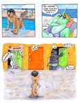  age_difference anthro arthropod big_breasts bikini blue_eyes boar breasts clothed clothing comic cub english_text equine eyewear female hair horn hyena iko insect lagomorph larger_female long_hair male mammal mustelid otter pool porcine rabbit seaside size_difference skimpy smaller_male sunglasses swimsuit text unicorn water young 