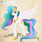  2014 crown equine female friendship_is_magic horn horse mammal my_little_pony princess_celestia_(mlp) solo spec: thunder_chaser winged_unicorn wings 