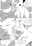  azuma_minatsu barefoot black_and_white black_nose blush canine censored comic cowgirl_position cum cum_in_pussy cum_inside duo eeveelution erection eyes_closed female feral feral_on_feral flareon fur half-closed_eyes hot_spring japanese japanese_text leafeon lying male mammal monochrome nintendo on_top open_mouth orgasm penetration penis pok&eacute;mon pussy sex sitting spreading straddling sweat sweatdrop text vaginal vaginal_penetration video_games water 