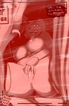  2014 animatronic anthro anus areola big_breasts breasts canine crossgender english_text erect_nipples female five_nights_at_freddy&#039;s fox foxy_(fnaf) looking_at_viewer mammal masturbation nipples open_mouth pornomagnum pussy pussy_juice smile solo text tongue tongue_out wet_pussy 
