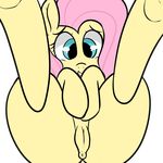  alittlepony alpha_channel anus blue_eyes clitoris equine female fluttershy_(mlp) friendship_is_magic fur hair hooves horse legs_up long_hair looking_at_viewer mammal my_little_pony open_mouth pink_hair plain_background pony presenting pussy smile solo yellow_fur 