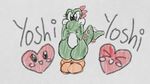  cute dinosaur female looking_at_viewer mario_bros nintendo scalie text tko-san video_games wagging wide_hips yoshi 