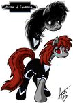  alpha_channel black_hair black_lantern clothing crossover cynos-zilla english_text equine female feral frown fur green_lantern_(series) grey_fur hair hi_res horse mammal my_little_pony original_character plain_background pony red_eyes red_hair ring shaded signature tears text tongue transparent_background undead zombie 