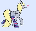  &lt;3 adamscage anus back_turned blonde_hair blush clitoral_winking clitoris cutie_mark derpy_hooves_(mlp) equine eyes_closed feathers female friendship_is_magic fur grey_fur hair hi_res hooves horse long_hair mammal my_little_pony pegasus plain_background pony presenting pussy raised_tail socks solo wings 