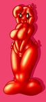  breasts chubby darkninjarai ear_piercing female flygon_(artist) goo jam jamela nude piercing red_skin slime 