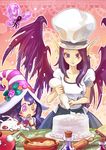  :3 aa2233a bittersweet_lulu blush_stickers bracelet cake cake_batter chef_hat cupcake earrings fairy flask food hat heterochromia icing jewelry kog'maw league_of_legends long_pointy_ears lulu_(league_of_legends) mixing_bowl morgana multiple_girls open_mouth pastry_bag pink_eyes pix pointy_ears potion purple_eyes purple_hair red_eyes rolling_pin sinful_succulence_morgana smile star star-shaped_pupils symbol-shaped_pupils toque_blanche wings witch_hat yellow_eyes 