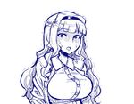  bad_id bad_pixiv_id bangs breasts cleavage comic dress_shirt idolmaster idolmaster_(classic) large_breasts long_hair monochrome open_mouth shaded_face shijou_takane shirt shisotex silent_comic simple_background solo sweat sweatdrop white_background 