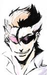  bad_id bad_pixiv_id calligraphy_pen_(medium) faux_traditional_media grin male_focus mixed_media scryed smile solo straight_cougar sunglasses tkhs upper_body 