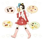  alternate_costume bad_id bad_pixiv_id bag black_hair boots bow cake candy coat cream_puff cupcake doughnut eating food gen_4_pokemon green_eyes hair_bow heart hikari_(pokemon) holding knee_boots macaron open_mouth pachirisu pastry pie pink_footwear pokemon pokemon_(creature) pokemon_(game) pokemon_dppt pokemon_platinum scarf shikanaka short_hair spoken_food tart_(food) thighhighs walking white_scarf winter_clothes 