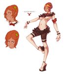  alister_white dark_skin freckles green_eyes high_heels orange_hair red_hair redhead short_hair studio_qube 