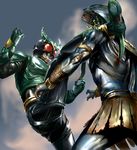  bad_id bad_pixiv_id battle duel kamen_rider kamen_rider_agito_(series) kamen_rider_gills makacoon monster 