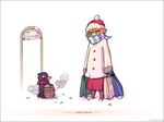  bag bird heater penguin scarf shopping_bag smoke snow studio_qube 