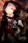  allen_walker d.gray-man hood male_focus prodigy_bombay red_eyes scar solo timcanpy uniform white_hair 