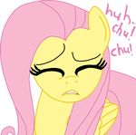  2014 equine female feral fluttershy_(mlp) friendship_is_magic horse mammal masterxtreme my_little_pony pegasus sneeze solo wings 