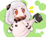  bad_id bad_pixiv_id clothes_grab dress_grab horns kantai_collection long_hair mittens northern_ocean_hime open_mouth pale_skin red_eyes shinkaisei-kan solo tenga_(tengamanzero) white_hair 