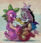  anal anal_penetration chibi computer_olympics cub cum discord_(mlp) draconequus dragon friendship_is_magic gay hi_res male messy my_little_pony penetration penis spike_(mlp) young 