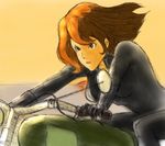  brown_hair female lupin_iii mine_fujiko motor_vehicle motorcycle solo vehicle 