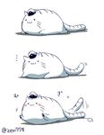  :3 admiral_(kantai_collection) animal cat comic hat hyuga_zen kantai_collection no_humans peaked_cap translated twitter_username white_background 