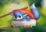  2014 blue_fur canine food fox fur male mammal micro silverfox5213 solo sushi 