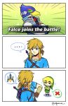  blonde_hair blue_eyes emcee falco_lombardi furry gloves hair_ornament link long_hair looking_at_viewer nintendo pointy_ears revali rito short_hair simple_background smile super_smash_bros. the_legend_of_zelda the_legend_of_zelda:_breath_of_the_wild the_legend_of_zelda:_the_wind_waker toon_link 