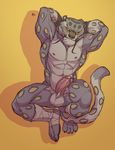  2014 abs amber_eyes anthro balls facial_hair feline kung_fu_panda leopard mammal muscles mustache nipples nude pecs penis rrowdybeast snow_leopard tai_lung 