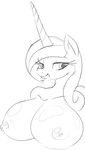  2014 anthro areola big_breasts breasts equine erect_nipples female friendship_is_magic horn horse huge_breasts looking_at_viewer mammal my_little_pony nipples princess_cadance_(mlp) smile solo winged_unicorn wings zev 