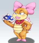  big_lips blue_eyes blue_shell bow female high_heels koopalings lips mario_bros mario_kart necklace nintendo solo unknown_artist video_games wendy_o_koopa 