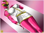  1girl abs breasts highres houhou_ranger large_breasts legs pink_firebird_thunder_ranger pose posing queen_vegeta_69 solo super_sentai tenpuusei_rin 