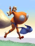  2014 anthro arcenine areola big_breasts breasts canine erect_nipples female huge_breasts hyper hyper_breasts lactating mammal milk nintendo nipples nude pok&eacute;mon simonaquarius solo video_games 