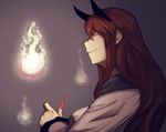  deviantart_sample fingernails image_sample imaizumi_kagerou long_fingernails pwentoran red_eyes red_hair smile solo thumbs_up touhou 