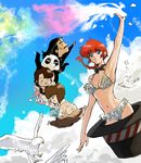  3boys 3girls bad_id bikini bird braid dove ease_(metaphorical) father_and_daughter genderswap happosai hat multiple_boys multiple_girls panda ranma-chan ranma_1/2 red_hair saotome_genma saotome_ranma single_braid swimsuit tendou_kasumi tendou_nabiki tendou_souun top_hat 