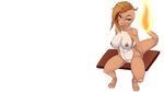  2014 anthro breasts charmander female fire nintendo nipples nude pok&eacute;mon pussy sitting solo sparky-corpsee video_games wallpapper 