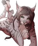  feline female hair long_hair lynx mammal paws riz uni watermark 