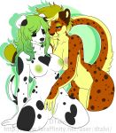  anthro breasts canine dtalvi duo feline female female/female mammal nipples nude pussy smile tongue tongue_out wide_hips 