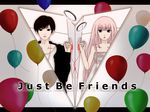  1girl bad_id bad_pixiv_id balloon black_eyes black_hair ichiya jewelry just_be_friends_(vocaloid) long_hair megurine_luka paper_airplane pink_hair pinky_out red_string ring string vocaloid 