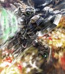  epic explosion gundam gundam_00 gundam_exia mecha no_humans retsujin solo 