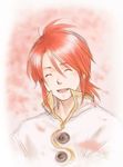  blush luke_fon_fabre male male_focus namco open_mouth red_hair redhead simple_background tales_of_(series) tales_of_the_abyss wrong_direction 