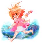  brown_eyes child dress female open_mouth orange_hair ponyo tsubakien 