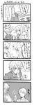  2boys 5koma aldnoah.zero asseylum_vers_allusia cellphone cellphone_camera comic dress greyscale highres kaizuka_inaho kuuko long_hair military military_uniform monochrome multiple_boys necktie phone school_uniform sexually_suggestive short_hair slaine_troyard translation_request trolling uniform 