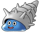  akira_toriyama ambiguous_gender creature dragon_quest marine_slime no_humans official_art shell simple_background slime smile solo toriyama_akira white_background 