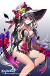  bare_shoulders bonnet breasts cleavage collarbone copyright_name dress elbow_gloves flower gloves hand_on_headwear hat hat_flower large_breasts legs long_hair official_art red_eyes ribbon rose silver_hair sitting smile soccer_spirits solo tob valkia_(soccer_spirits) very_long_hair 
