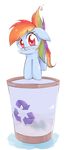  2014 blue_fur blush cursor earth_pony equine female feral friendship_is_magic fur hair hi_res horse joycall3 looking_at_viewer mammal multi-colored_hair my_little_pony plain_background pony rainbow_dash_(mlp) rainbow_hair recycle_bin red_eyes solo white_background 