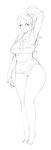  blush botan_(yuu_yuu_hakusho) bottomless breasts erect_nipples feet full_body high_ponytail hood hood_down hoodie large_breasts lm_(legoman) long_hair looking_at_viewer milf monochrome no_pants partially_clothed pinup ponytail pussy sketch smile solo standing thick_thighs thighs tiptoes uncensored wide_hips yuu_yuu_hakusho 