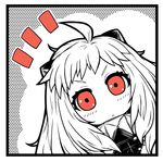 :&lt; ahoge bad_id bad_pixiv_id close-up closed_mouth horns kantai_collection long_hair looking_at_viewer northern_ocean_hime nukoyarou red_eyes shinkaisei-kan solo v-shaped_eyebrows white_hair white_skin 